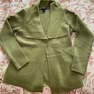 Wool Pea Green Cardigan